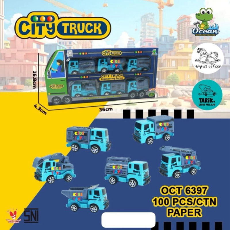 Toy Truck Container Series Heavy Equipment Construction Container Truck ...