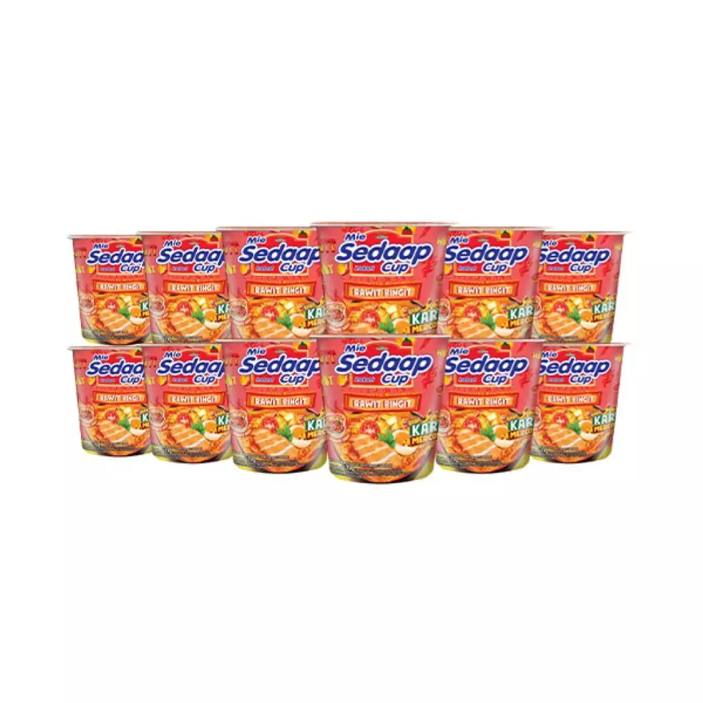 Sedaap Mie Instan Cup Kari Mercon 79 gr x12 - Gambar 3