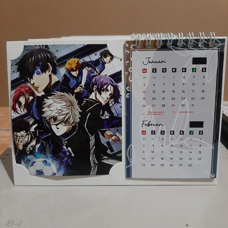 Sitting Calendar 2025 Anime, jujutsu kaisen, one piece, bokuno hero, tokyo revengers, Haikyuu