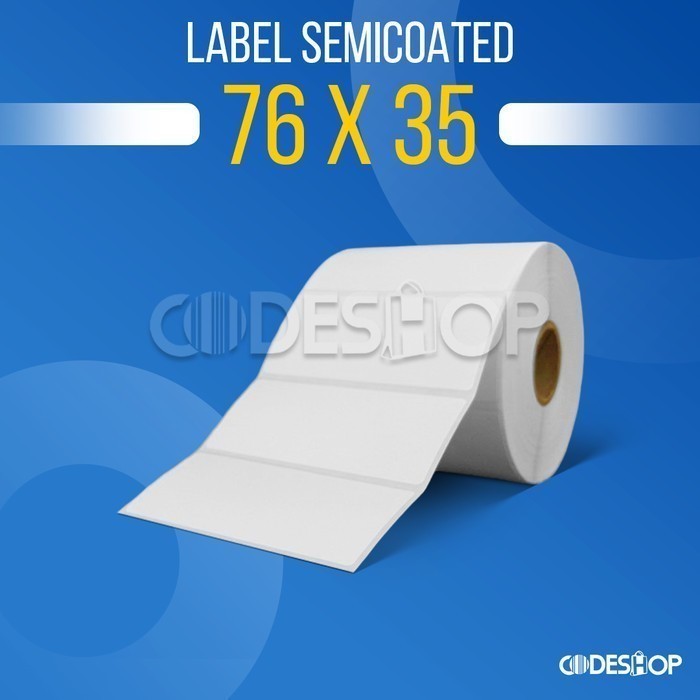 Codeshop Semi-coated Label 76 x 35 mm contents 1250 Barcode Printer ...