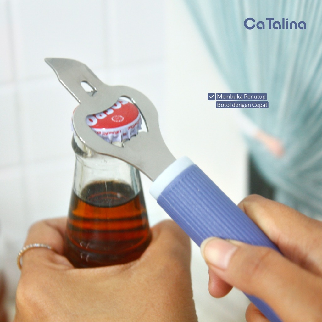 CaTalina Pembuka Botol Bottle Opener Stainless Pembuka Botol Win Botol Bir - Gambar 3