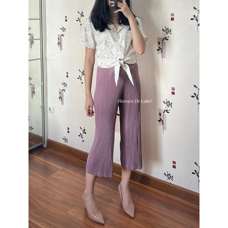 CALLIE MIDI PLEATED CULOTTE Plisket Midi Culotte 7/8 Lidi