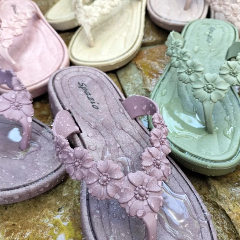 Sandal jepit karet wanita motif flower bunga 37-40 - Gambar 2
