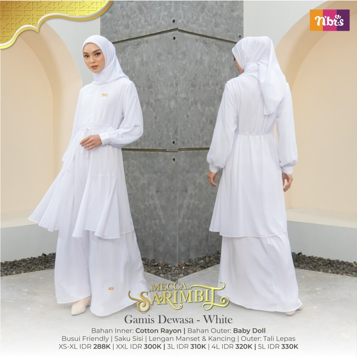 PUTIH Mecca White Robe 50% White Robe For Umrah COUPLE White Familyaq ...