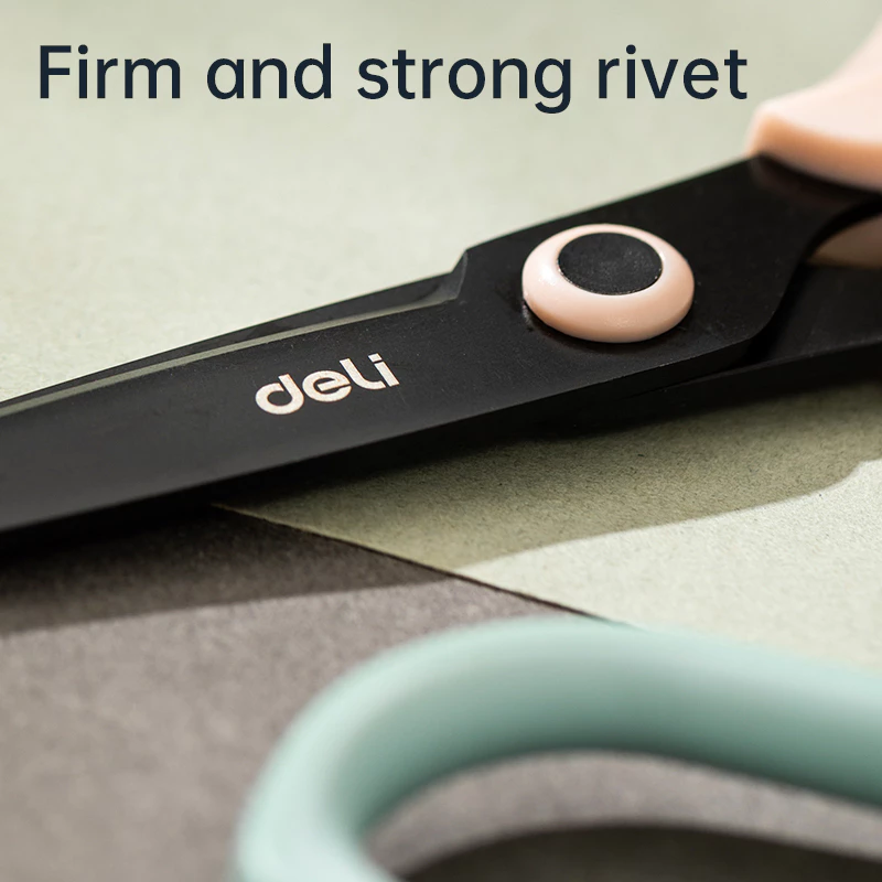 Deli Scissor /  Gunting Kertas Anti Karat Handle Lembut EZ507 - Gambar 3