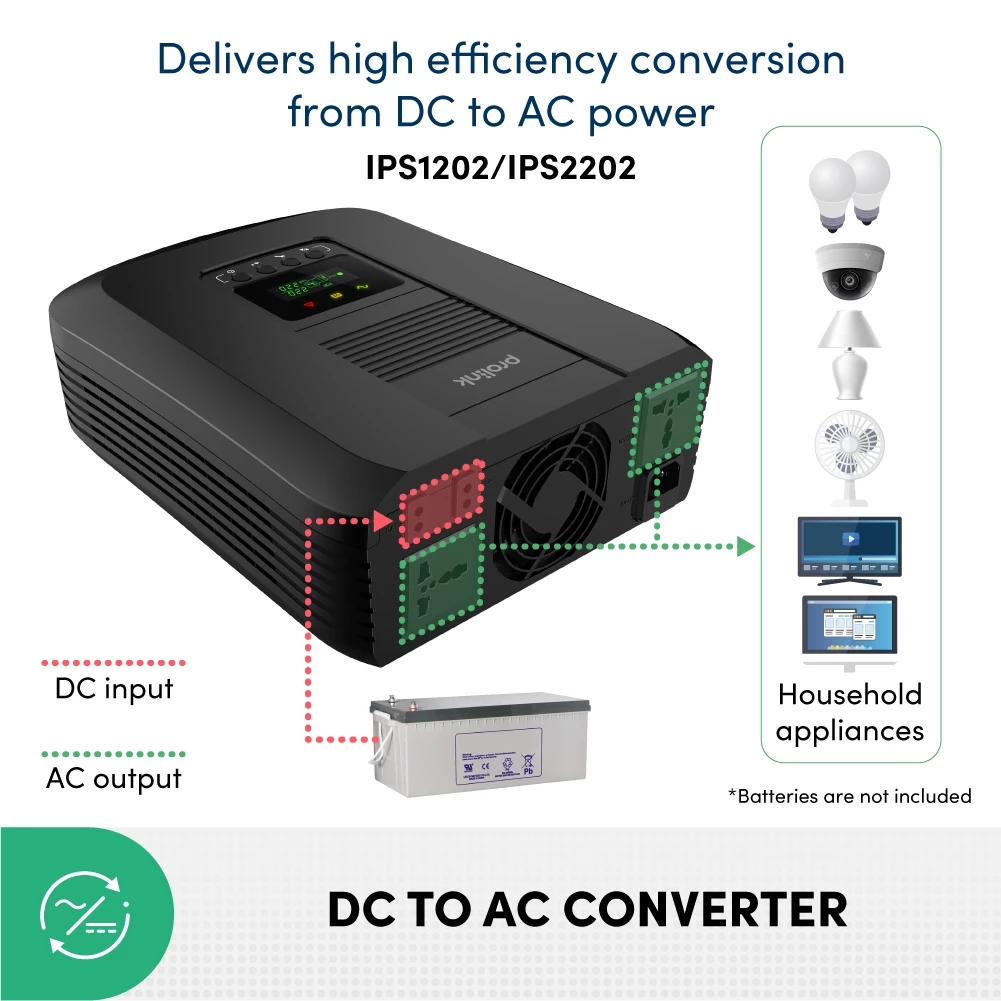 Prolink 1200VA Power Inverter l Simulated Sinewave - Gambar 2