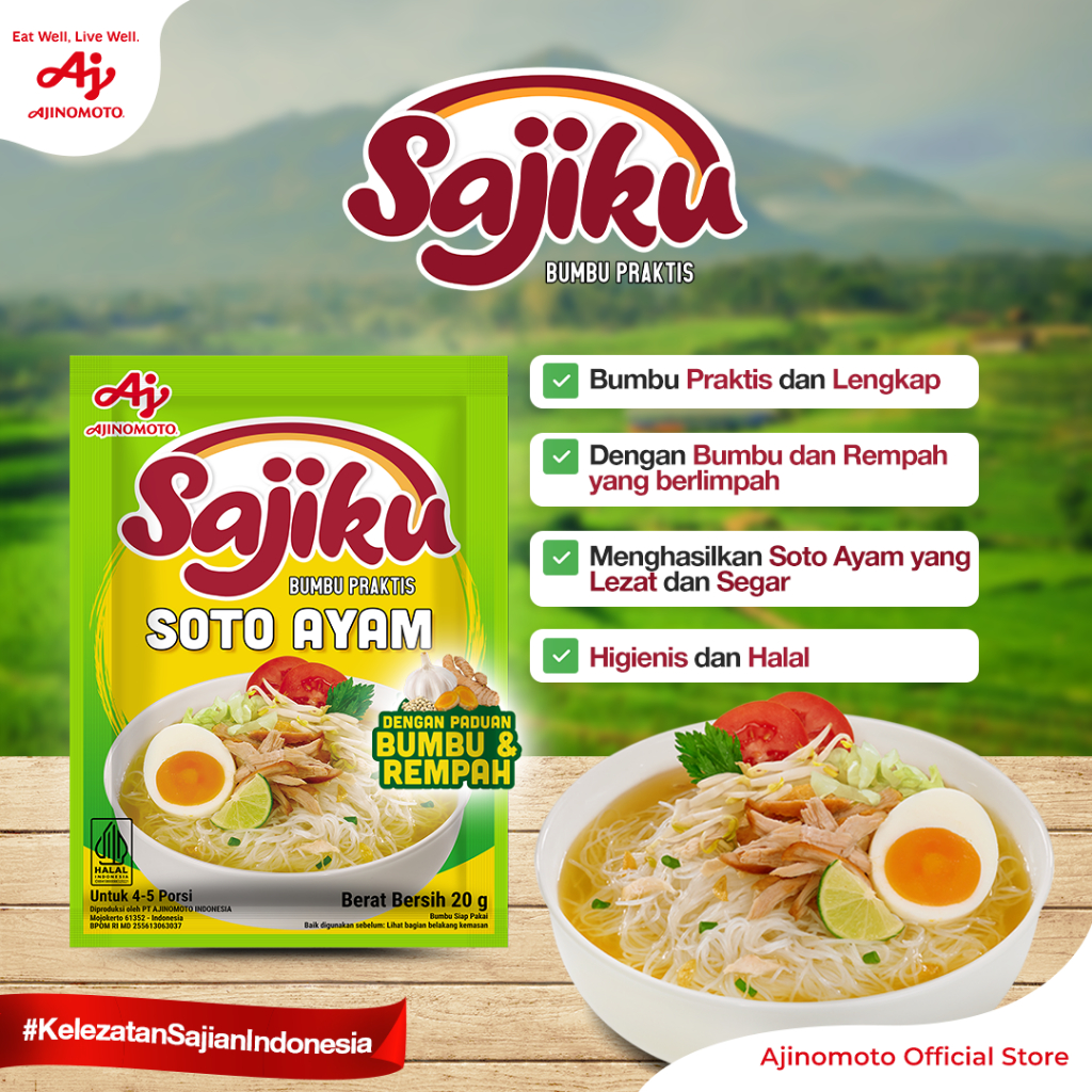 SajikuÂ® Bumbu Soto Ayam 20G 10pcs Lezat Segar - Gambar 3