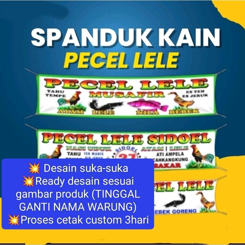 Banner Billboard banner Fabric Shop pecel Catfish Fresh printing Fabric