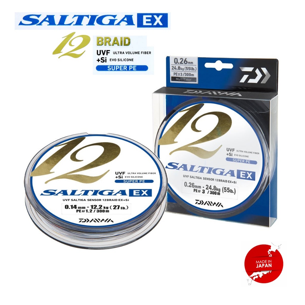 Daiwa UVF Saltiga Sensor X12 EX+SI Braid Multicolor PE Fishing Line