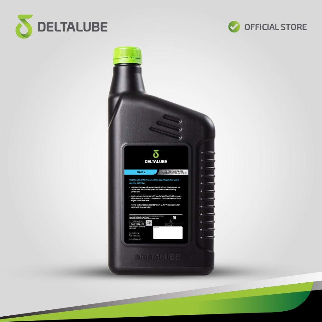 Deltalube Daily 757 Premium SAE 10W-30 Matic Motorcycle 0,8 Liter - Gambar 2