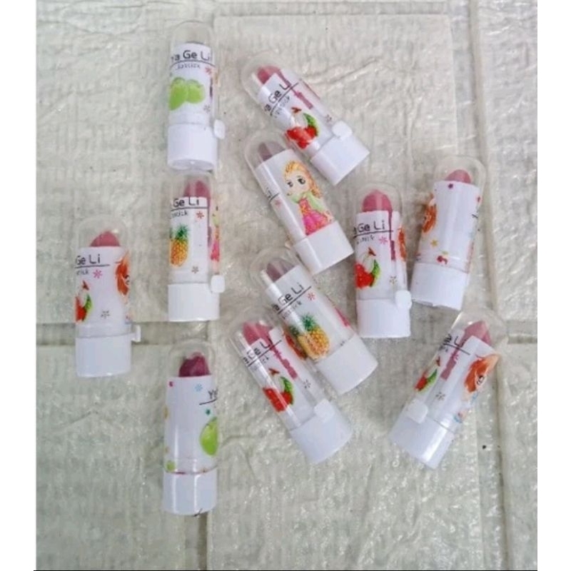 1PCS Lipstik Mini Anak Rasa Buah Lipstick Mainan Lipbalm Make Up Kecil Alat Bermain Anak Perempuan A170 - Gambar 3