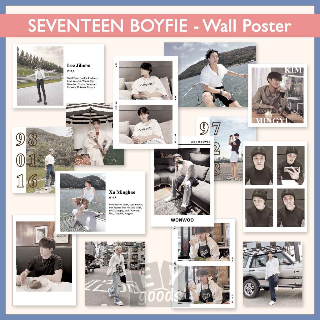 Wall Decor SEVENTEEN Boyfriend Material SVT Carat Art print postcard ...