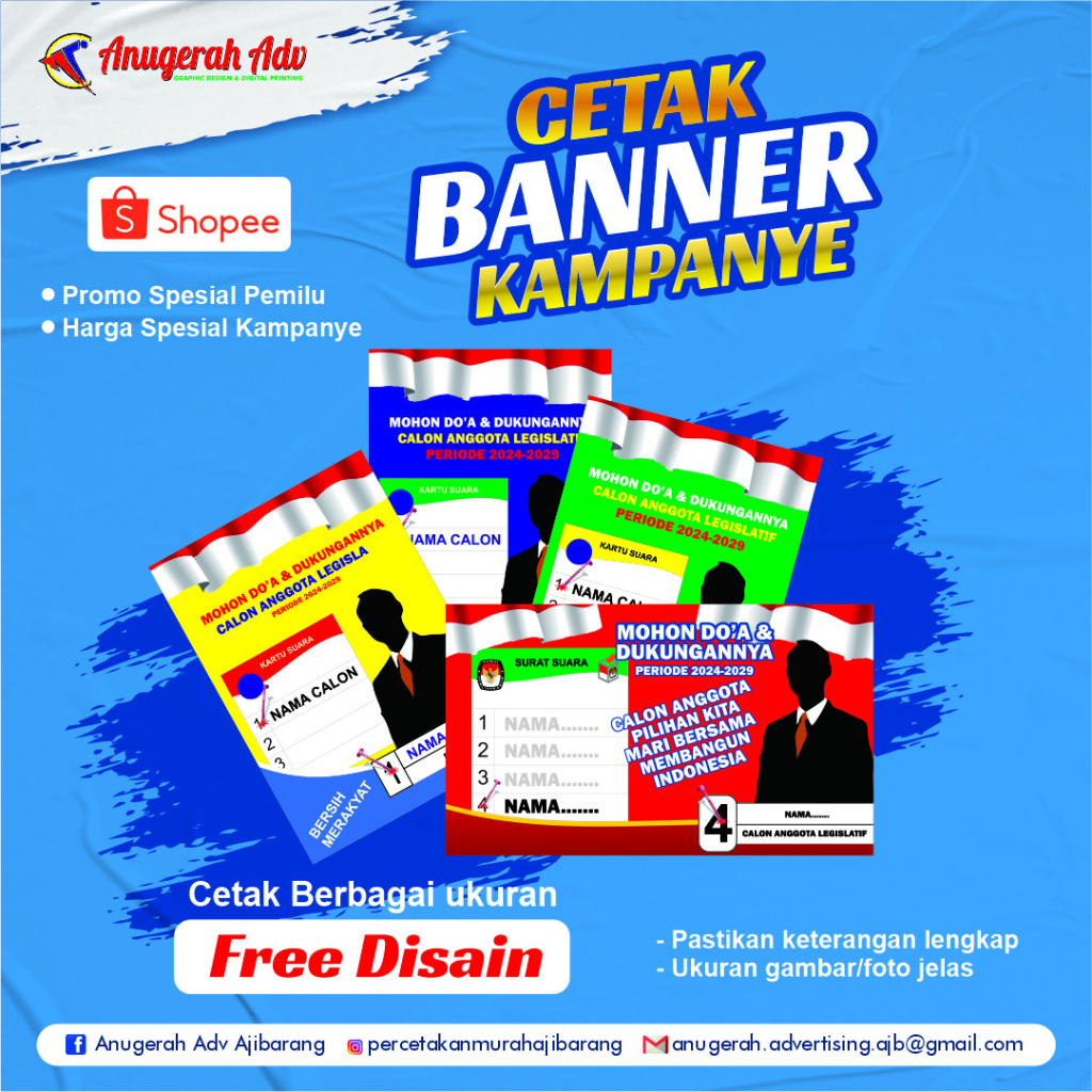 Print CALEG BANNER | Campaign BANNER | Caleg Billboards 2024 | | Free ...