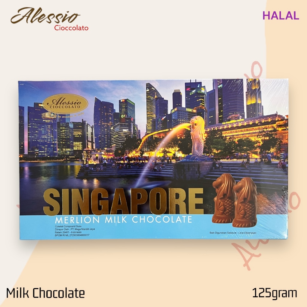 Chocolate Box Alessio Merlionchocolate Merlionby By Singapore 125g And 130g Halal Shopee Singapore 5909