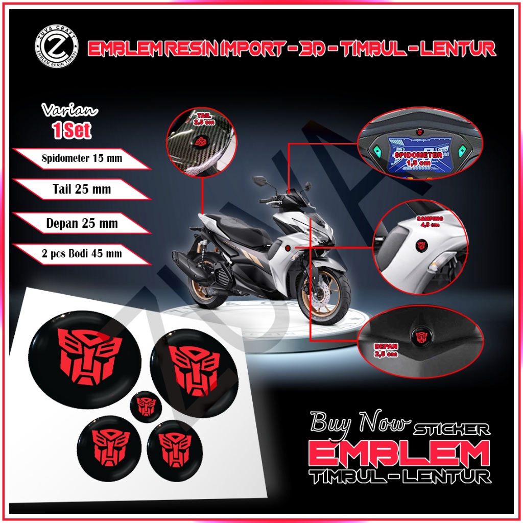 MOTORCYCLE STICKERS 1 SET MOTORCYCLE STICKERS TRANSFORMERS LOGO ...