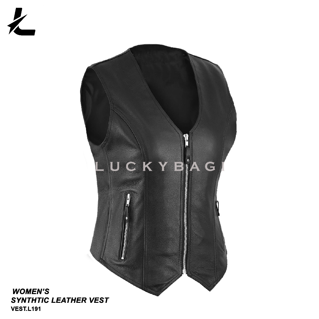 leather motorcycle vest womens
