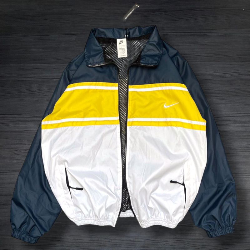 Gold and sale white nike windbreaker