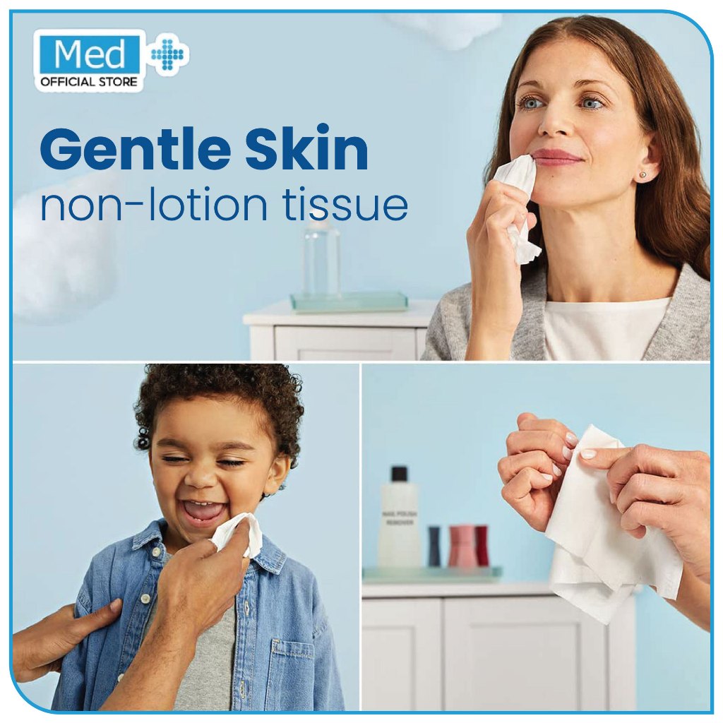Med+ Soft Facial Tissue 70 / 180 / 250 Sheets - Tisu Wajah / Tisu Muka / Tissue Tanpa Pewangi / No Fragrance - Gambar 4