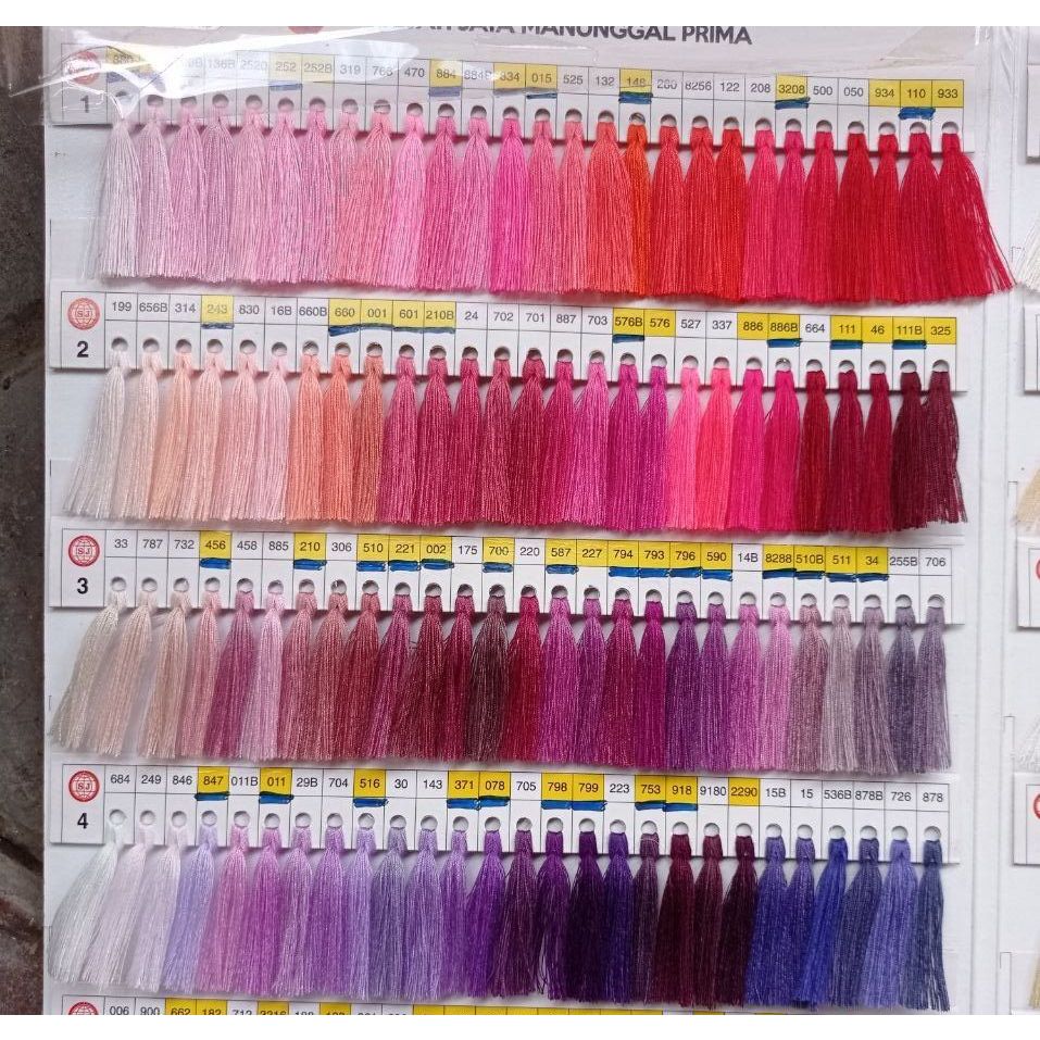 UNGU MERAH PUTRA brand sewing thread 500 yards 1 dozen 1 box complete ...