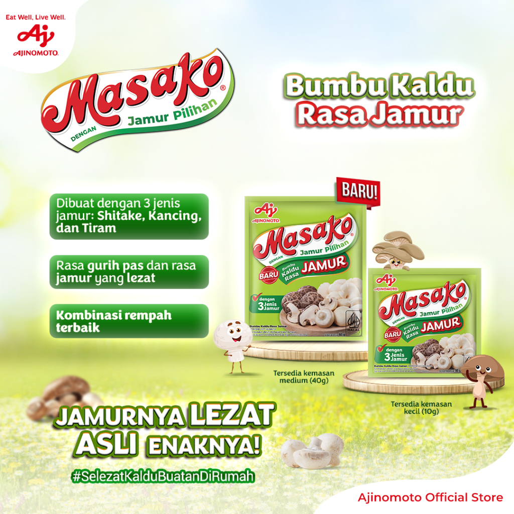 MasakoÂ® Bumbu Kaldu Jamur 5pcs Rasa Gurih Lezat - Gambar 3