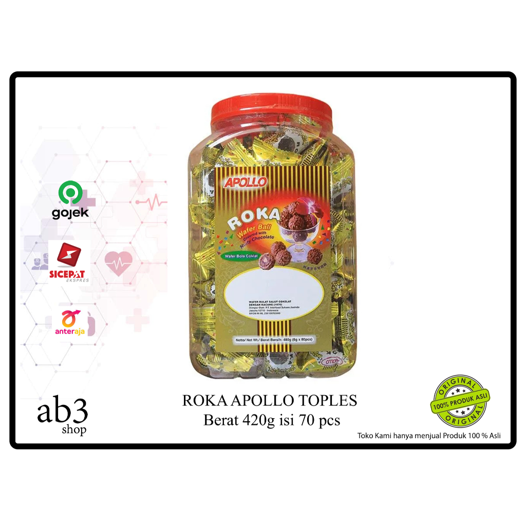 Chocolate ROKA APOLLO CHOCOLATE Packaging Jar WAFER BALL 420 Grams ...