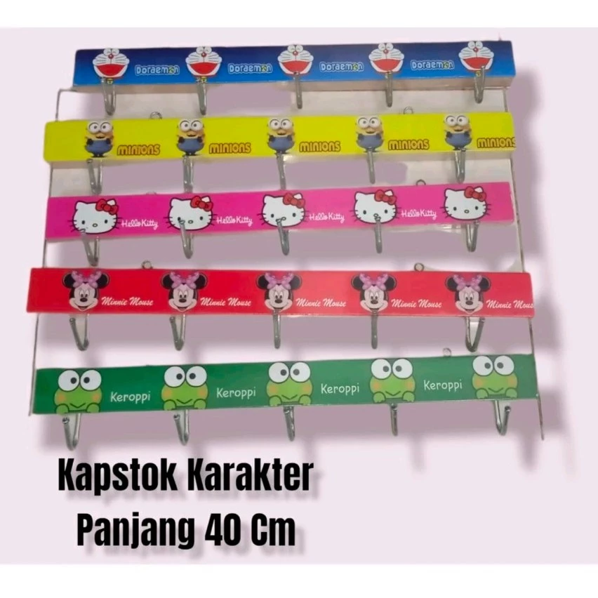 KAPSTOK KAYU GANTUNGAN BAJU KARAKTER - Gambar 4