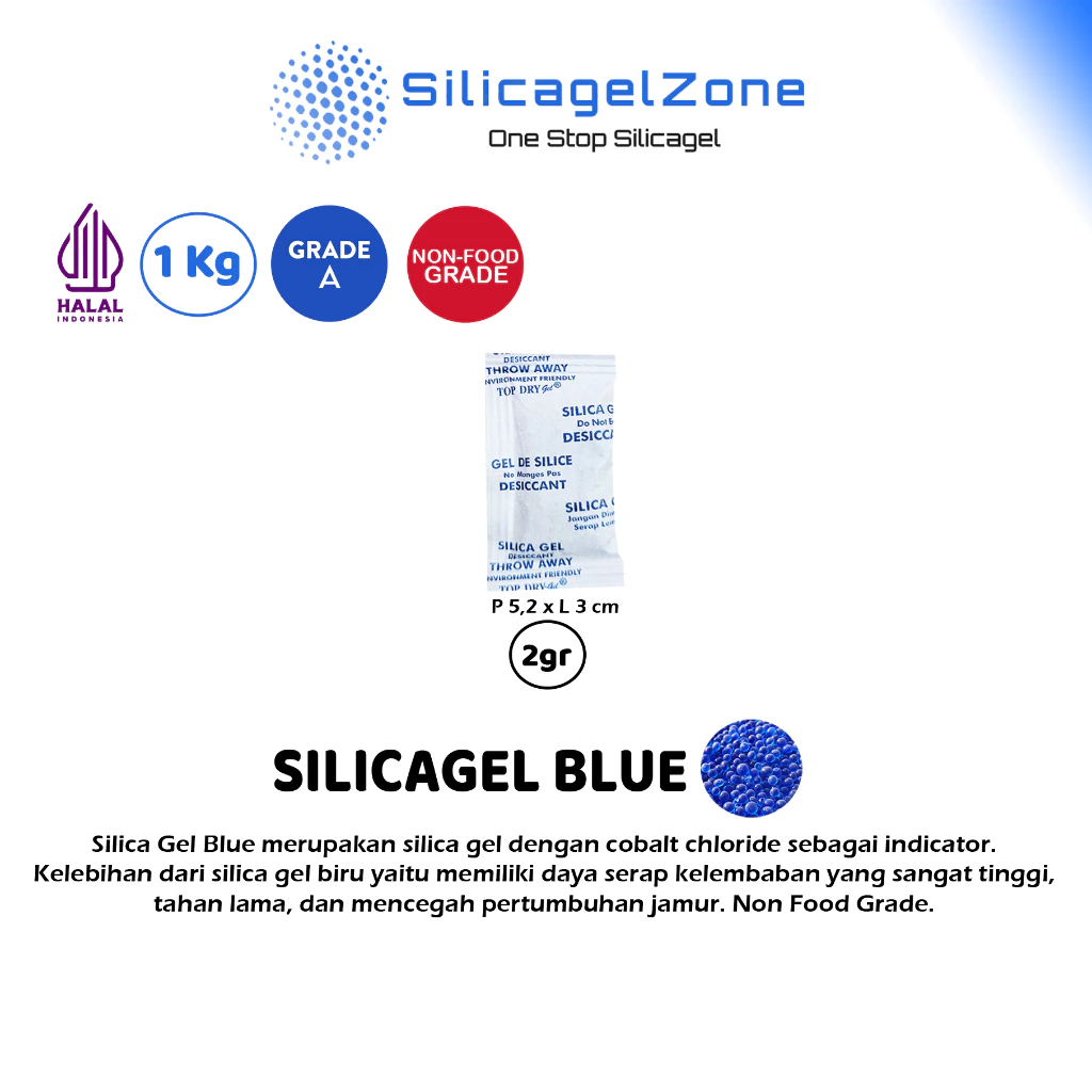Silica Gel Blue / Silika Gel Biru 1Kg High Quality TERMURAH - Gambar 4