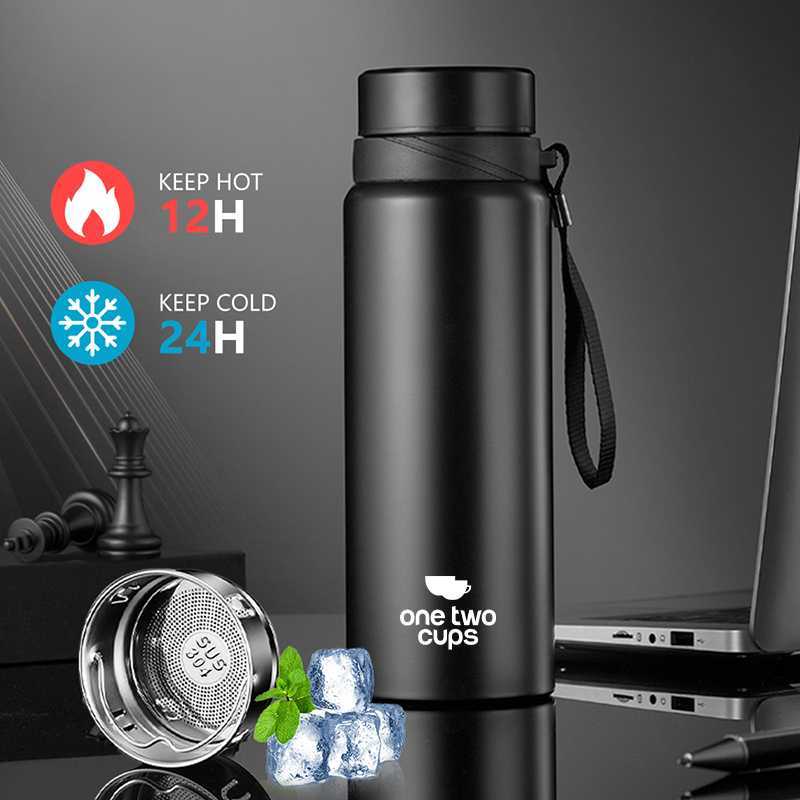 One Two Cups Botol Minum Termos Air Panas Dingin Stainless Steel 1L - TC11 - Gambar 2