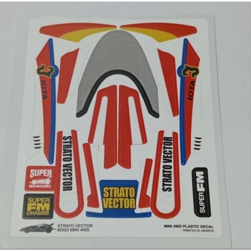 Decal Mini 4WD STRATO VECTOR STICKER TAMIYA | Shopee Singapore