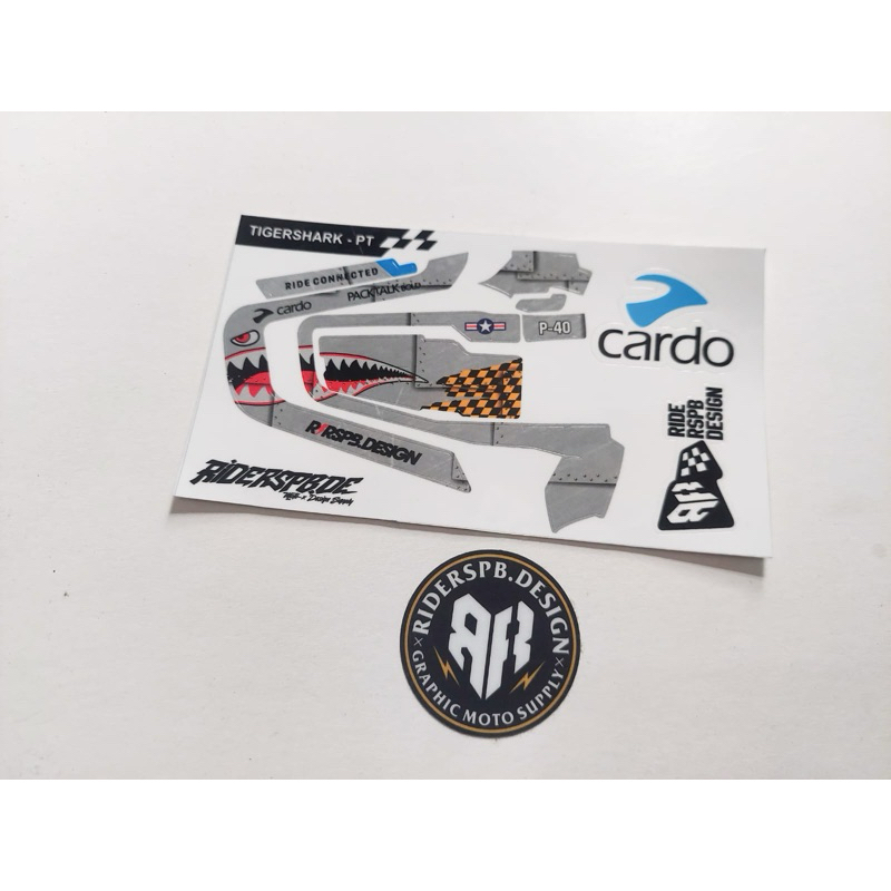 TIGERSHARK PT - STICKER DECAL SKINCOVER GARSKIN INTERCOM CARDO PACKTALK ...