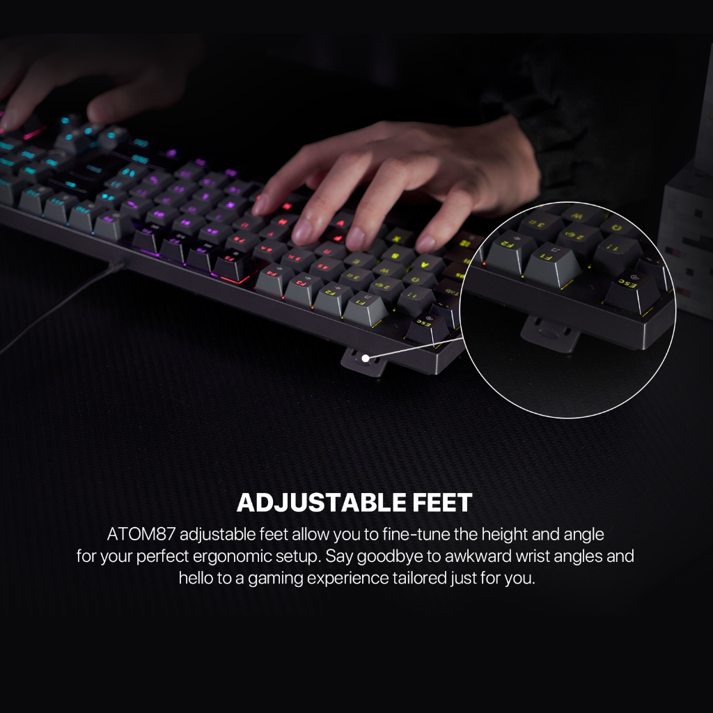 Fantech Atom Sumi TKL MK876 V2 RGB Gaming Mechanical Keyboard - Gambar 4