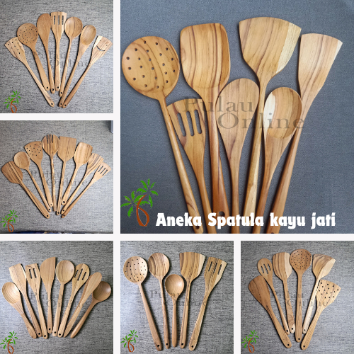 L - Long Teak Wood Spatula - Teak Wood Spatula - Long Spatula Wooden ...