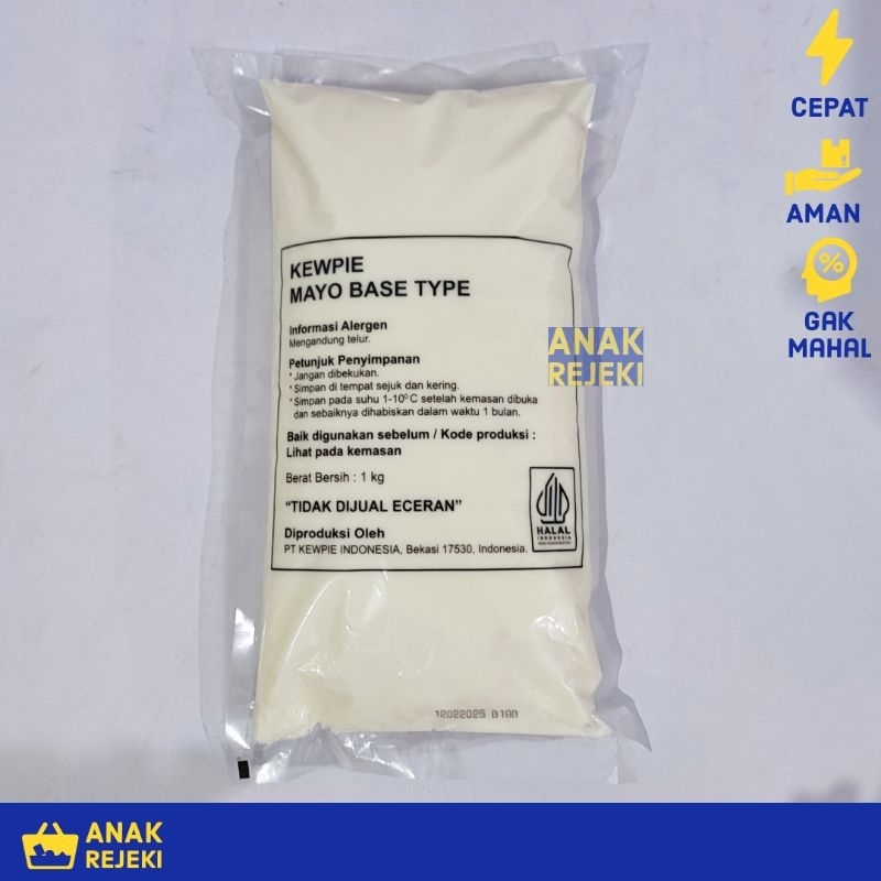 Kewpie Mayo Base Type 1kg - Plain Basic Mayonnaise Sauce Halal | Shopee ...