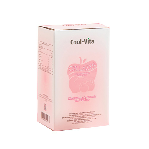 COOL VITA COLLAGEN RASA APEL, PERSIK & BLUEBERRY 315ML 7 PCS @45ML / SUPLEMEN KECANTIKAN / COLLAGEN - Gambar 2