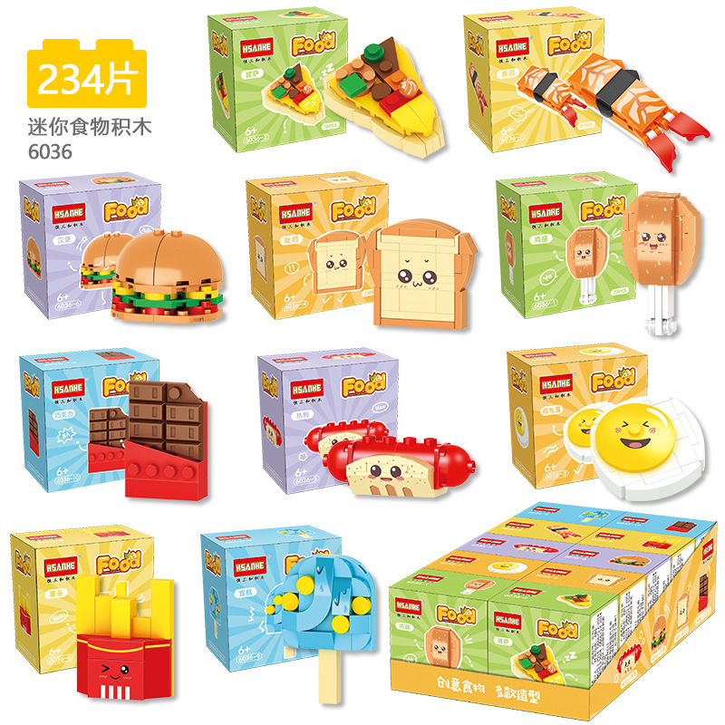 BUILDING BLOCK TOYS FAST FOOD / BRICK BURGER ICE CREAM BURGER HOTDOG ...