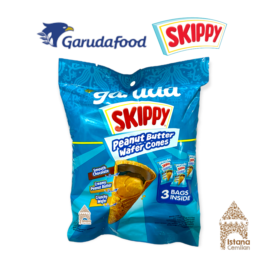 Garuda Skippy Peanut Butter Wafer Cones (3Pcs Contents) | Shopee Singapore