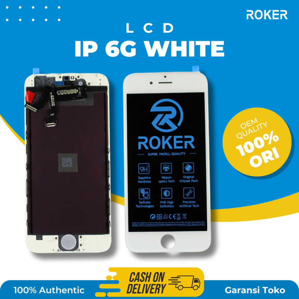 LCD TOUCHSCREEN IP 6G HD+ FULLSET BY ROKER