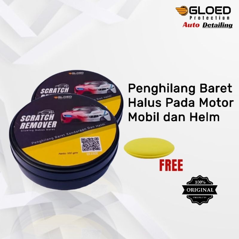 Gloed Scratch Remover Penghilang goresan baret body motor mobil dan Helm 100 grm