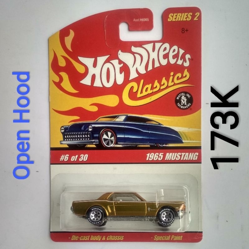 Hot Wheels Classic Series 2 1965 Ford Mustang Hardtop Spectraflame Gold ...