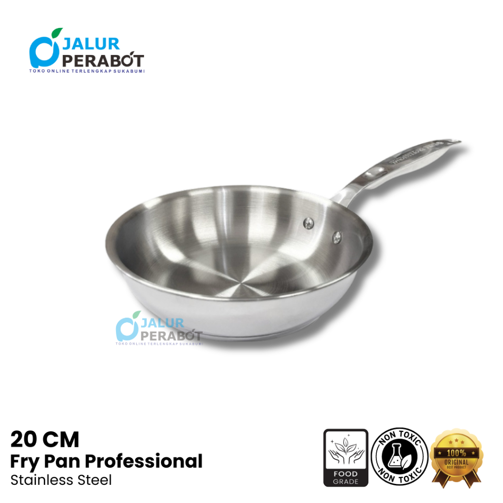 Supra panci fry pan 20cm stainless steel SUS 304 impact bottom ...