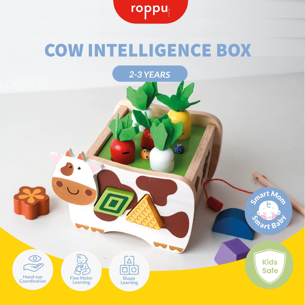 ROPPU Cow Intelligence Box, Children's Motor and Educational Toys ...