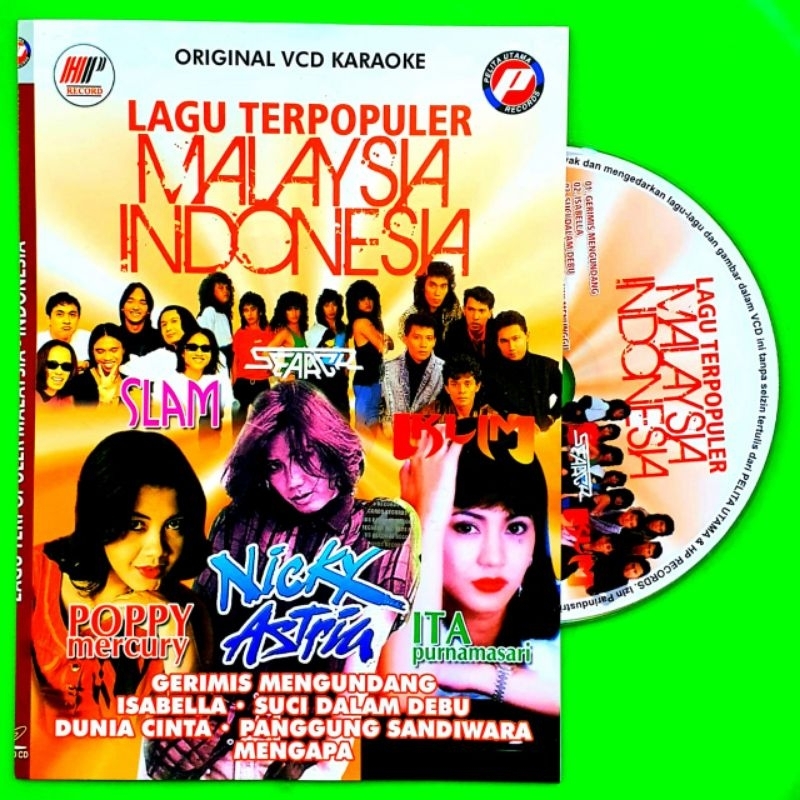 Cassette ORIGINAL VCD KARAOKE Songs MALAYSIA INDONESIAKASET VCD