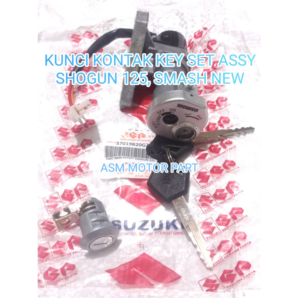 Key SET ASSY SHOGUN 125 SMASH NEW COMPLETE CONTACT KEY SHOGUN 125 SMASH ...