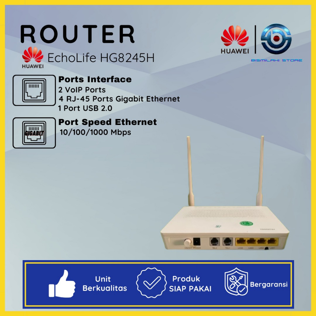 Wireless Router Huawei Echolife Hg 8245h Normal Unit Ready To Use Shopee Singapore 7686