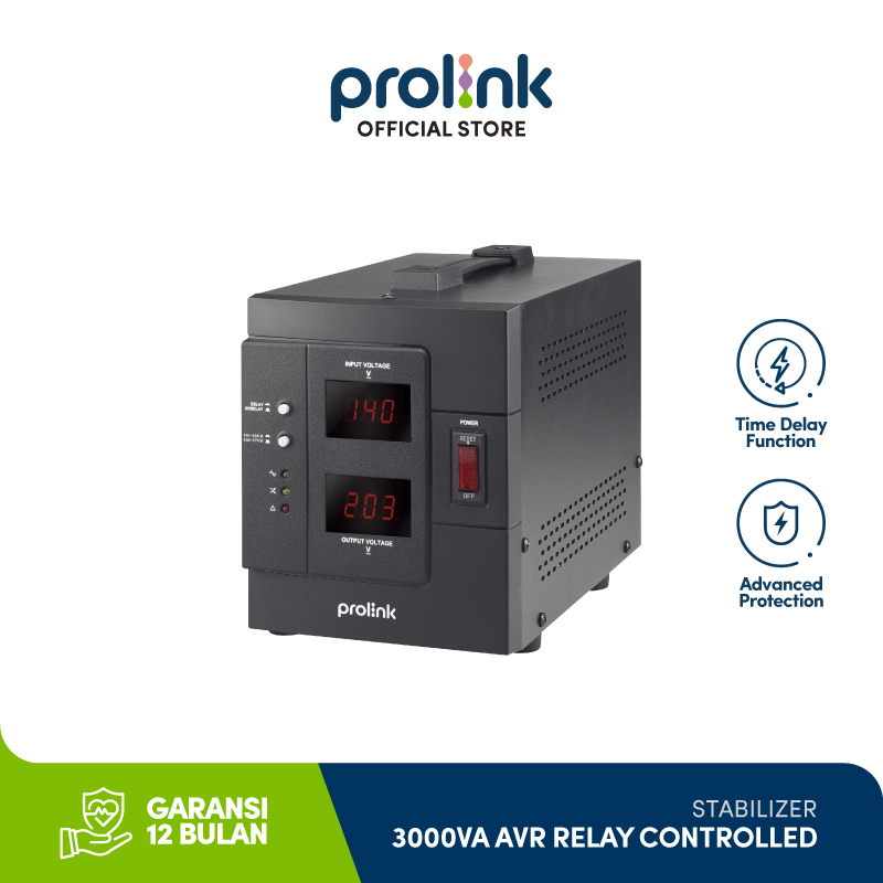 Prolink Stabilizer 3000VA Automatic Voltage Regulator l AVR l Relay Controlled l Stavolt