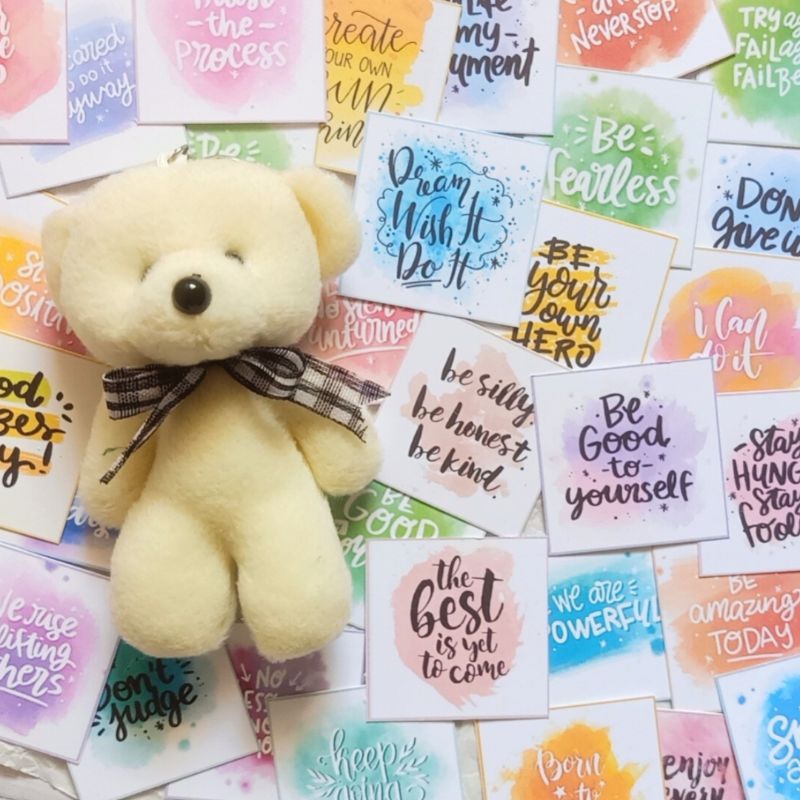 50pcs MINI QUOTE CARD & STICKER Shopee Singapore