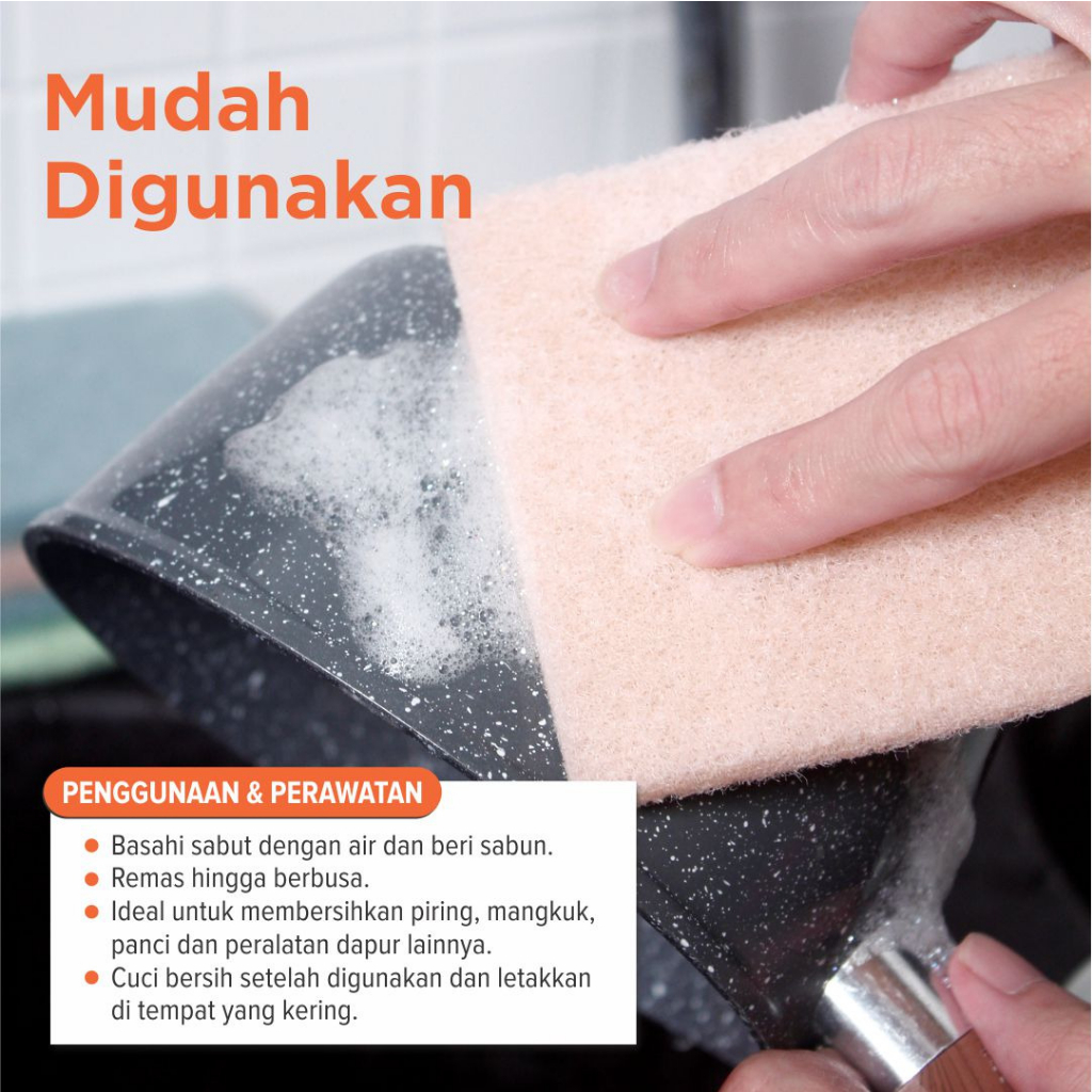 CaTalina 5 Pcs Spons Pencuci Pembersih Piring Wajan Panci Serbaguna - Gambar 3