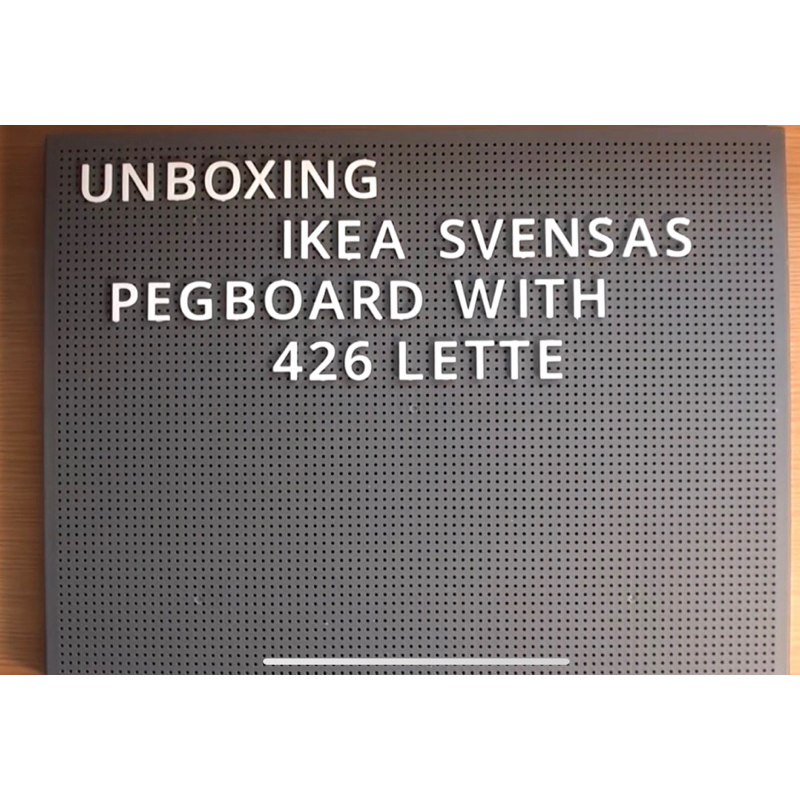 MERAH PUTIH Svensas Perforated Board With Letters, Pink, 30x40 cm, notes Board, White Board