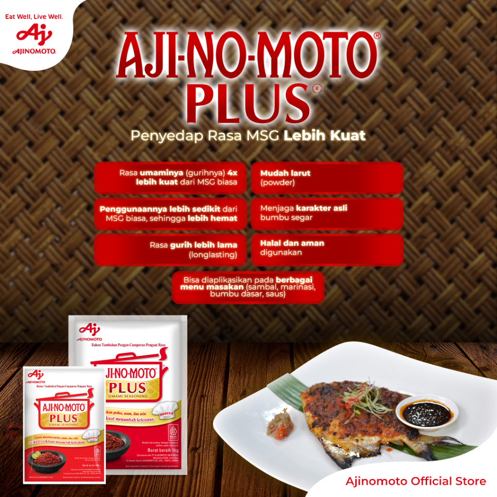 Ajinomoto Plus MSG 200G 3pcs Lebih Gurih Irit - Gambar 3