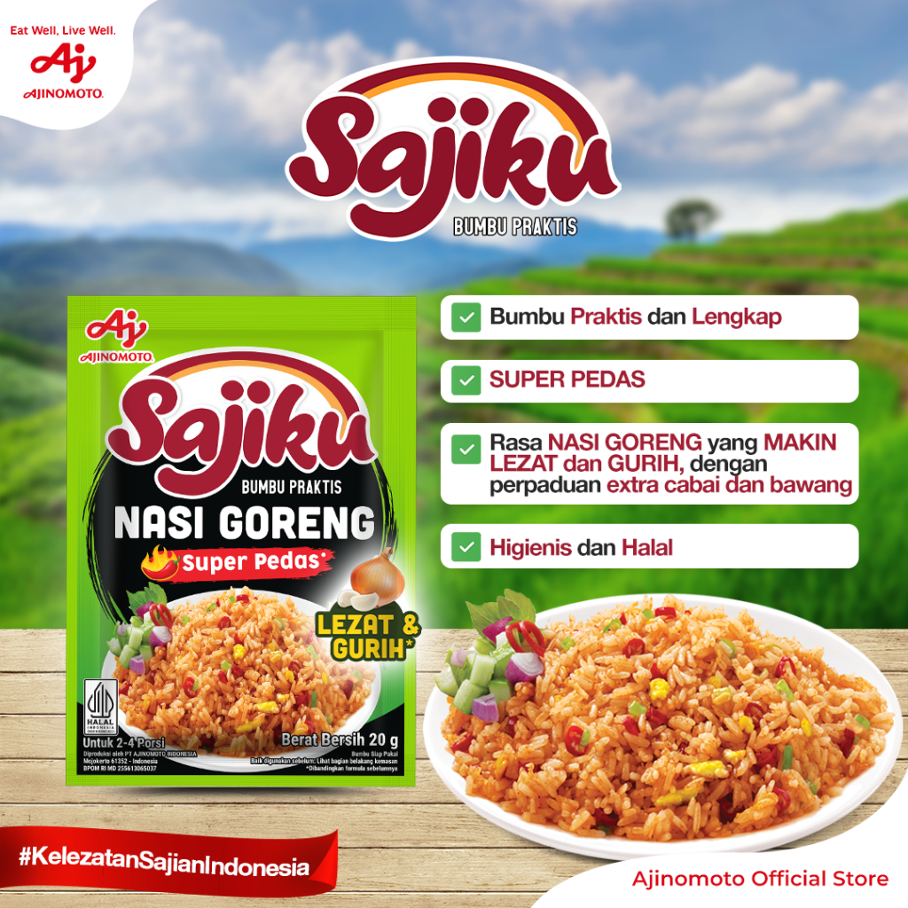 SajikuÂ® Bumbu Nasi Goreng Super Pedas 10pcs - Gambar 2